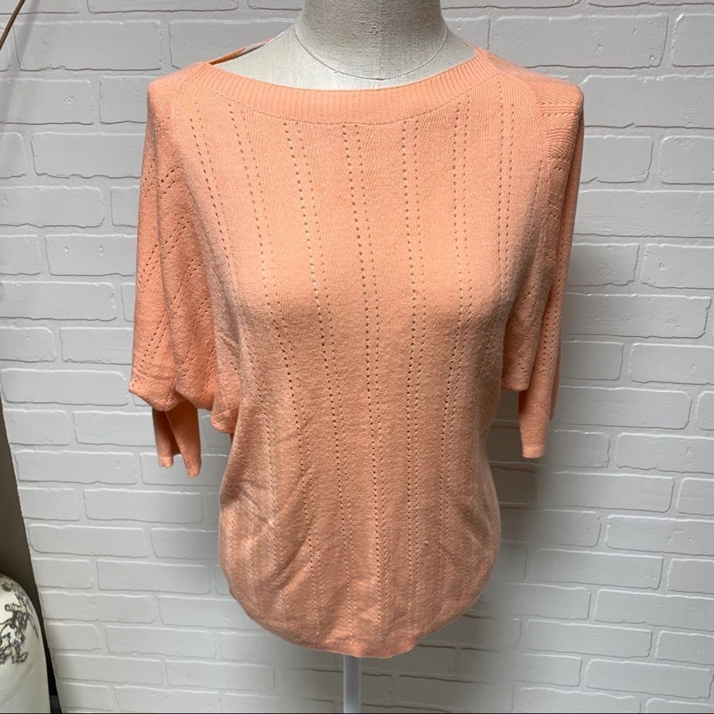 The Limited Merino Blend Peach Batwing Sleeve Sweater M